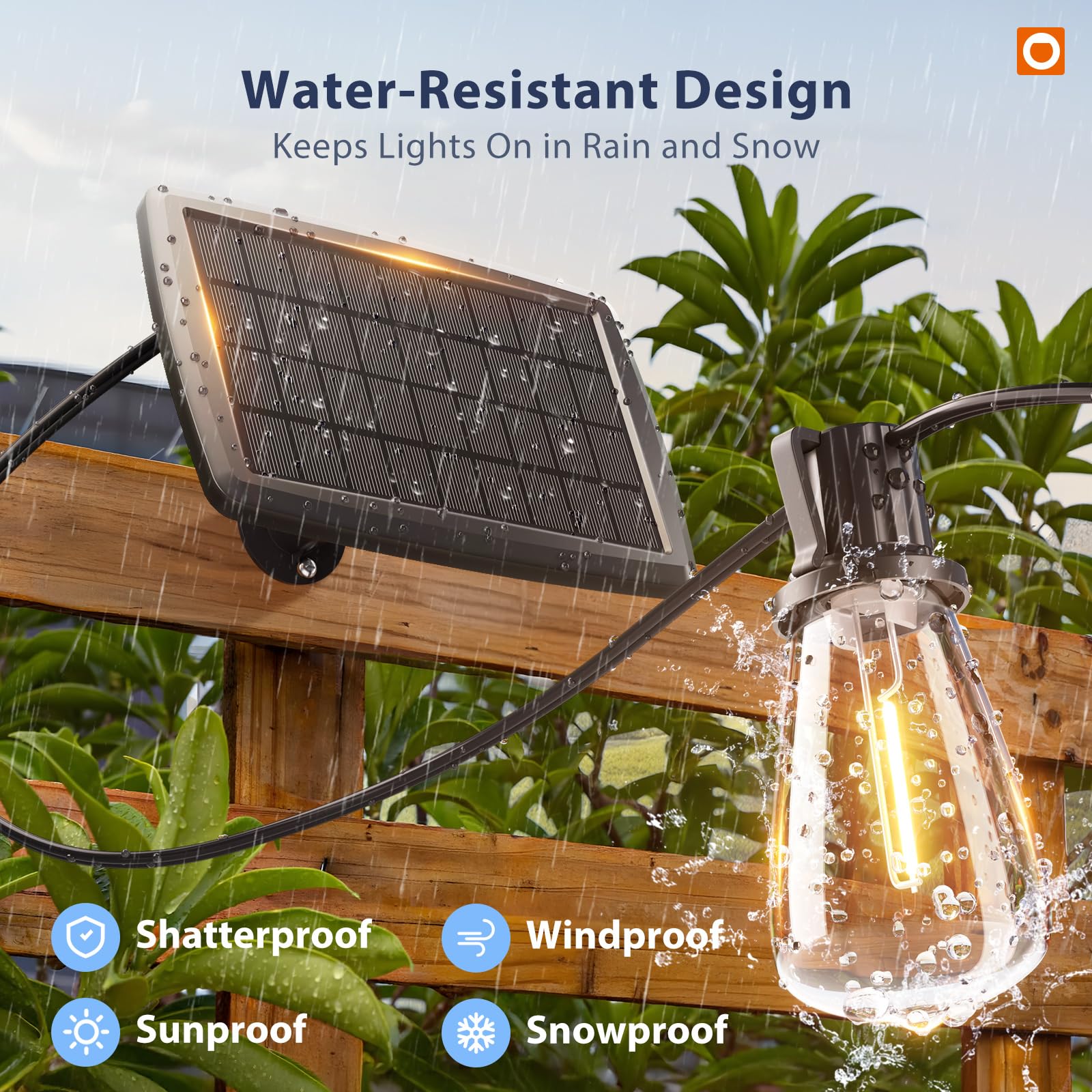 Addlon cord-free patio lighting for outlet-free decoration