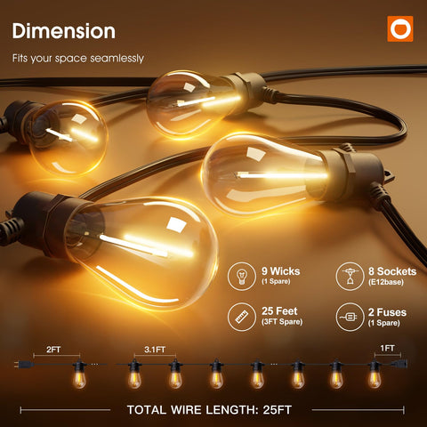 Addlon dimmer-compatible strings for adjustable mood lighting