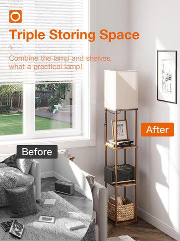 Addlon heavy base ensures stable floor lamp placement
