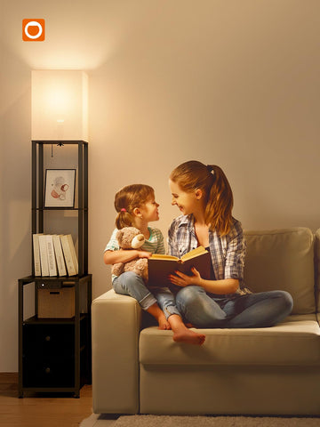 Addlon floor lamp setup enhances living room corner setup