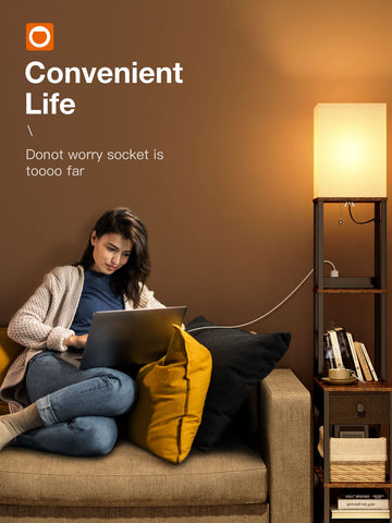 Addlon floor lamp provides warm to cool ambient lighting.