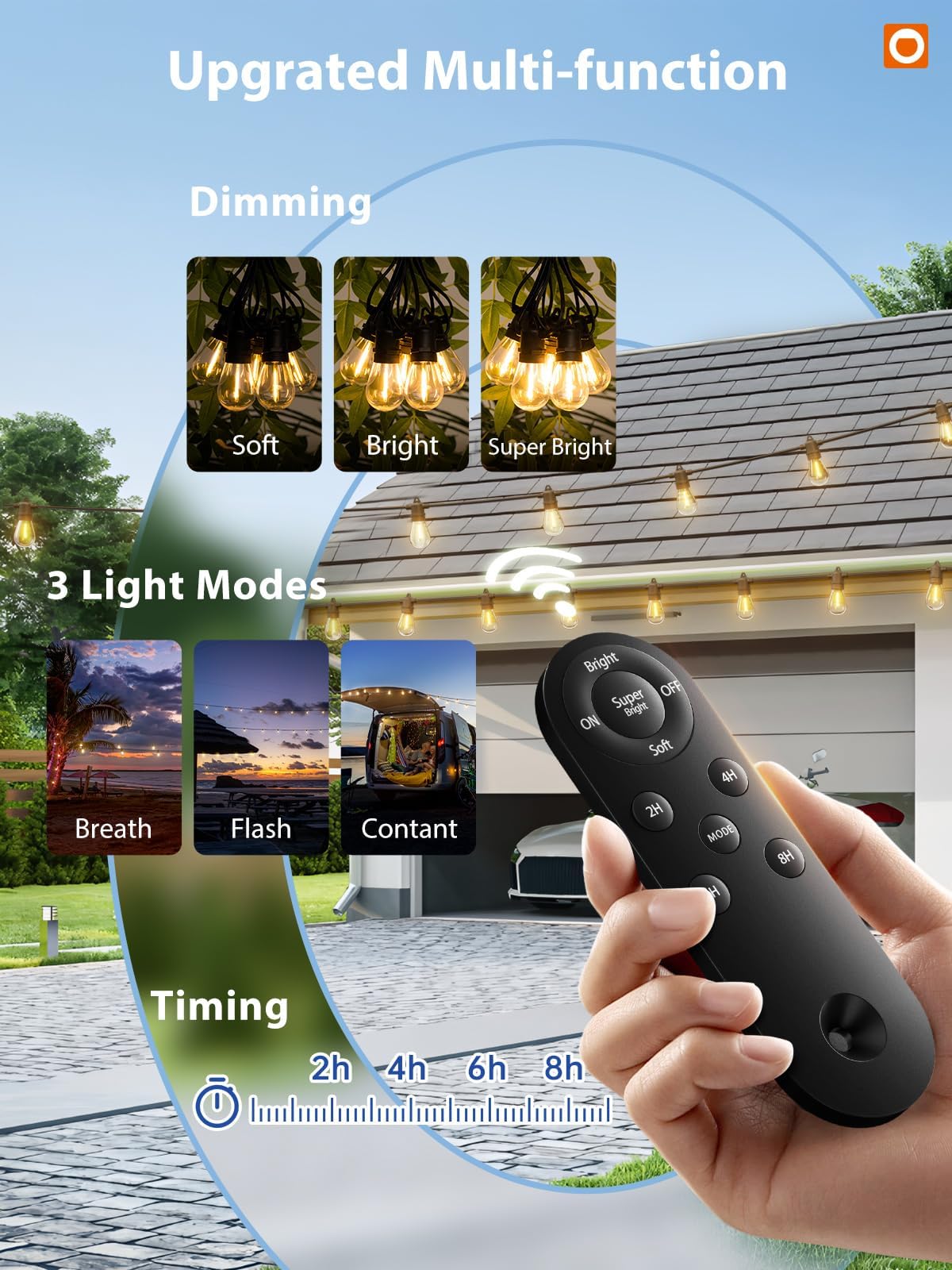 Addlon IP65 waterproof design keeps glow through rain and splashes.
