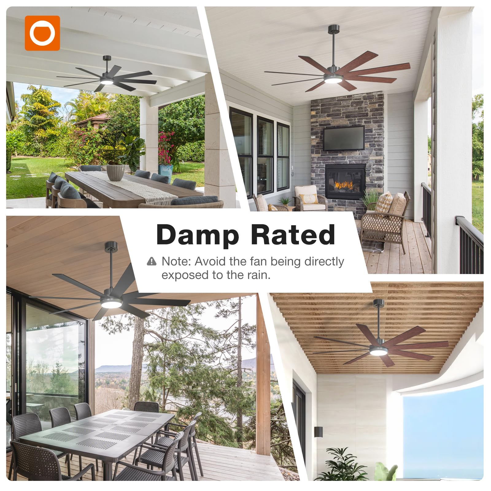 Addlon modern ceiling fan ideal for indoor or covered outdoor spaces