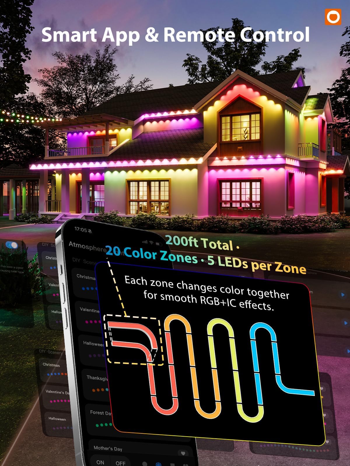 addlon outdoor LED lights brighten backyards with even glow and subtle ambiance.