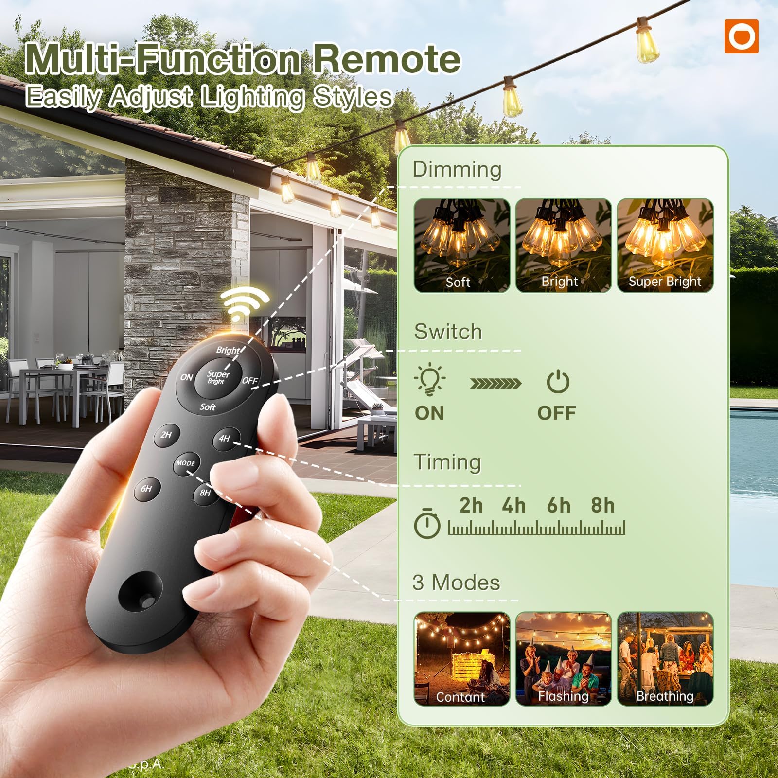 addlon outdoor solar lights built for all-weather durability