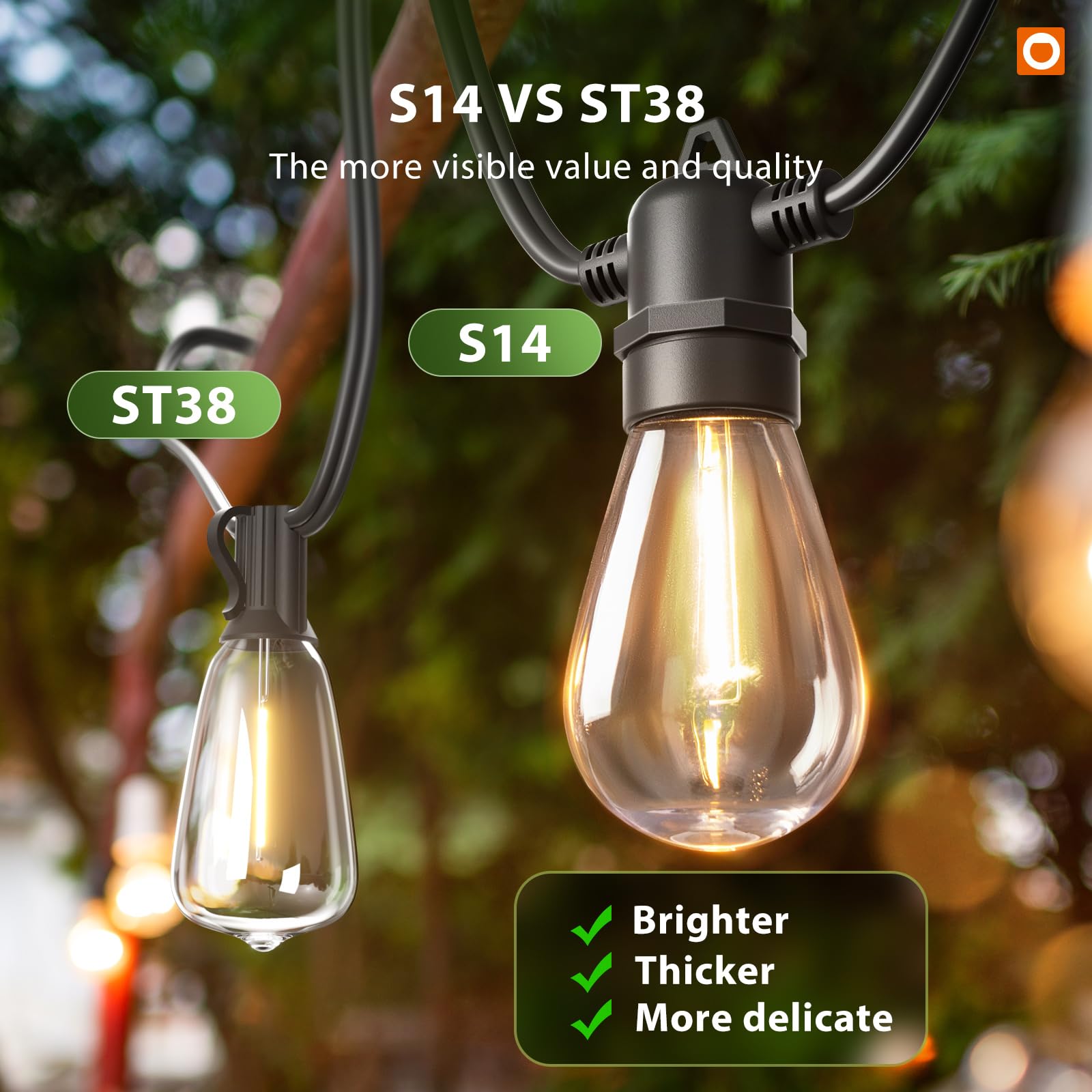 Addlon remote control solar string lights for quick brightness adjustments.