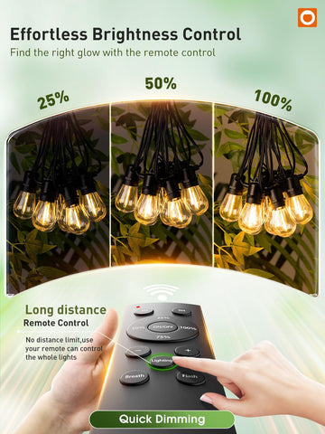 Addlon remote dimmable outdoor lights for effortless mood control