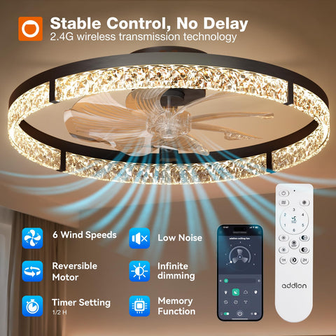 Addlon smart remote and app control for fan and light