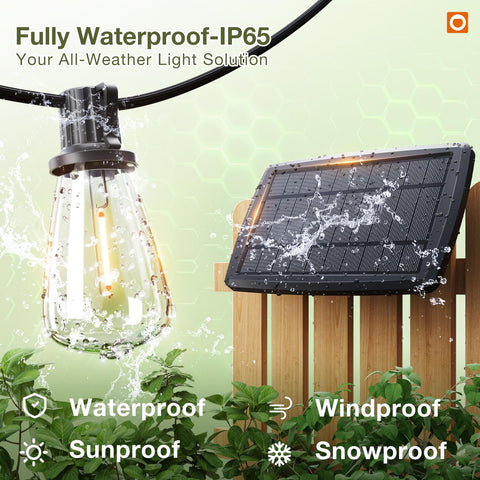 addlon solar string lights USB charging for flexible power on the go.