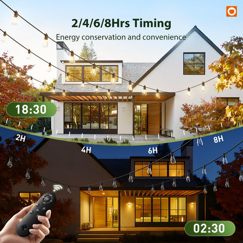 Addlon timing control offers 2/4/6/8 hour presets for ambiance.
