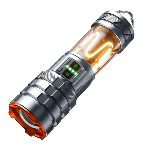 ADDplus camping flashlight 90000 lumens for broad outdoor visibility and safety.