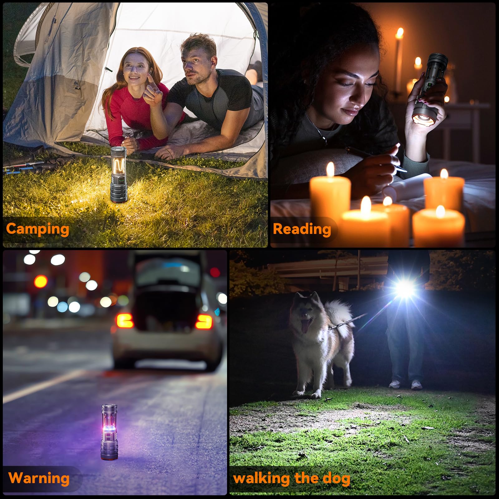 ADDplus flashlight car-charging port enables on-the-go power while traveling.