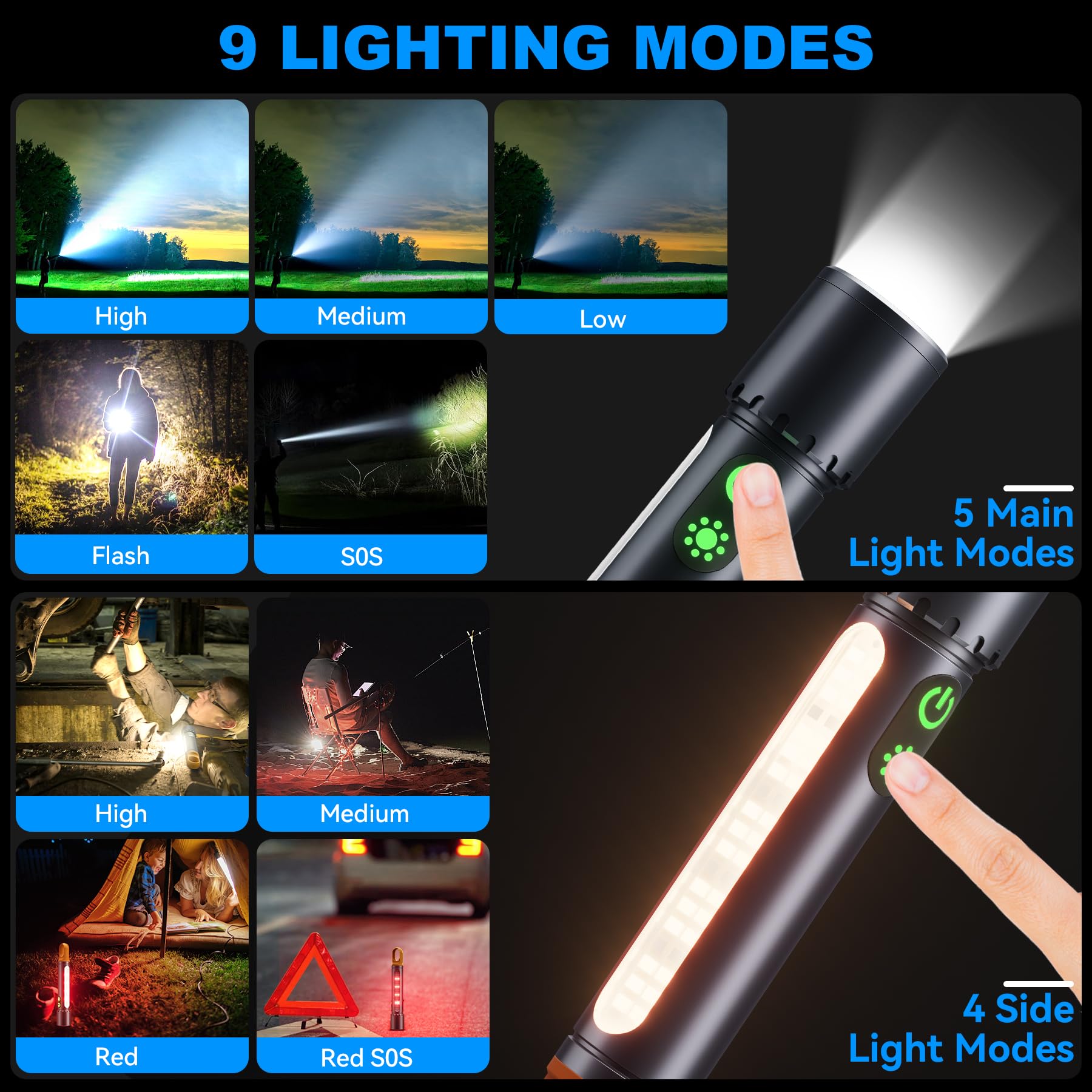 ADDplus magnetic flashlight fully assembled demonstrates portable, ready-to-use lighting