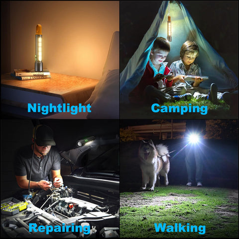 ADDplus flashlight mounted in car highlights magnetic capability for quick setup