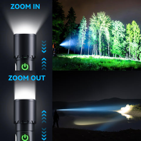 ADDplus magnetic flashlight with magnet and hook for hands-free operation