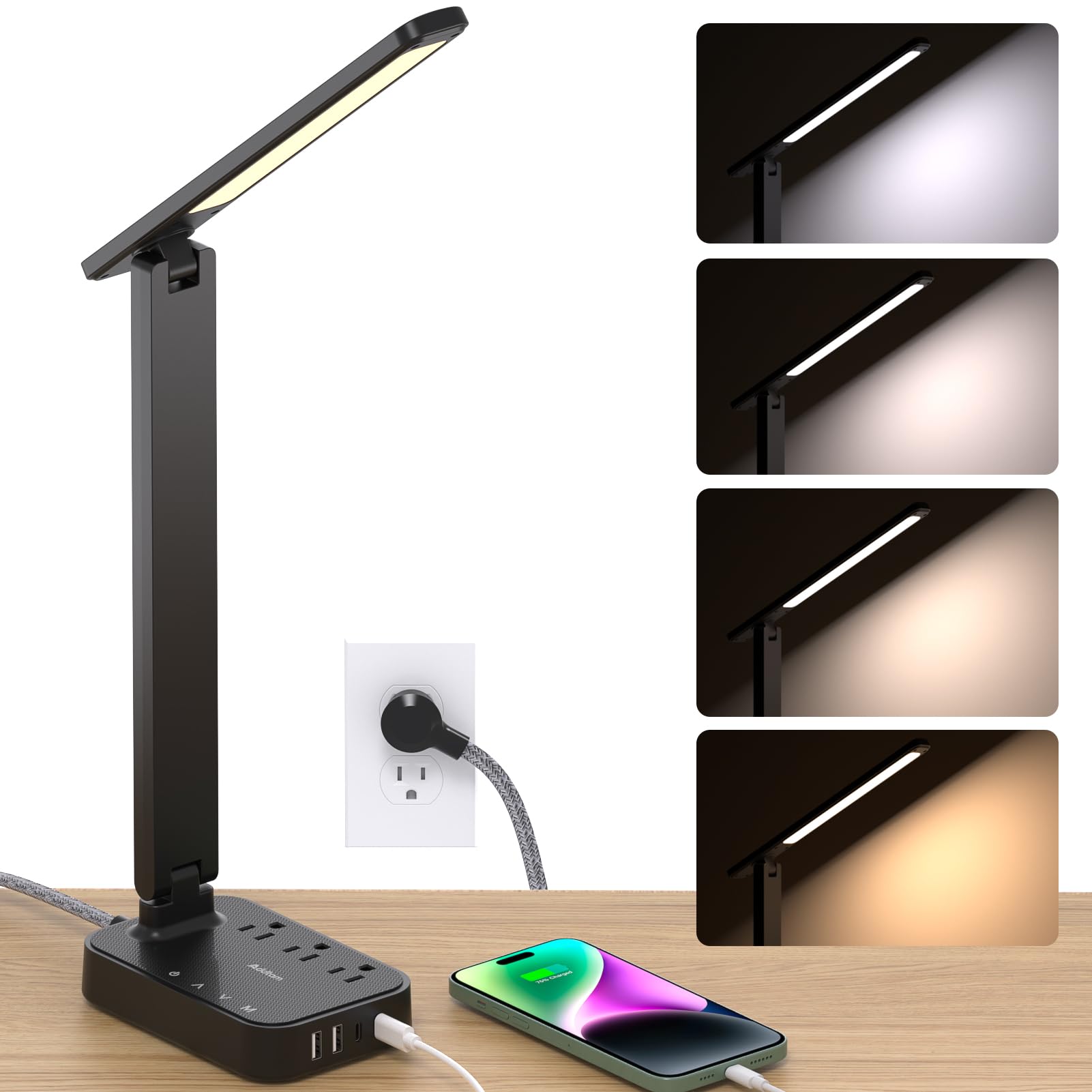 Addtam LED desk lamp ambience setup with adjustable color and brightness for study or relaxation