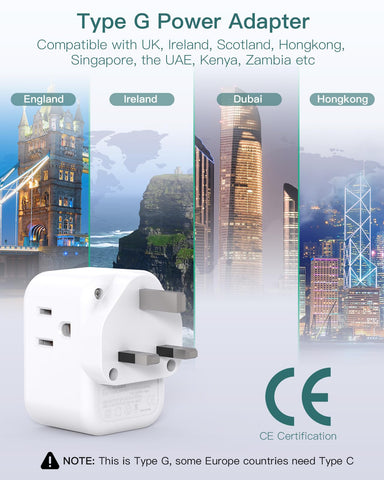 Addtam compact UK travel charger shown beside passport for portability