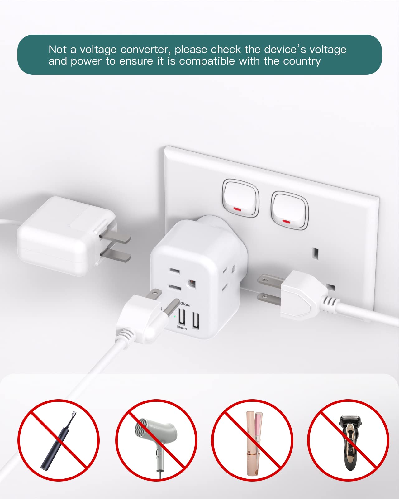 Addtam USB ports ready for phones, tablets, and gear while traveling