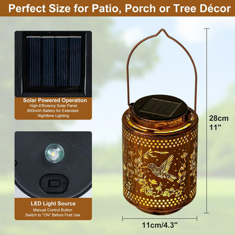 Adebime IP65 waterproof lantern resists rain and snow.