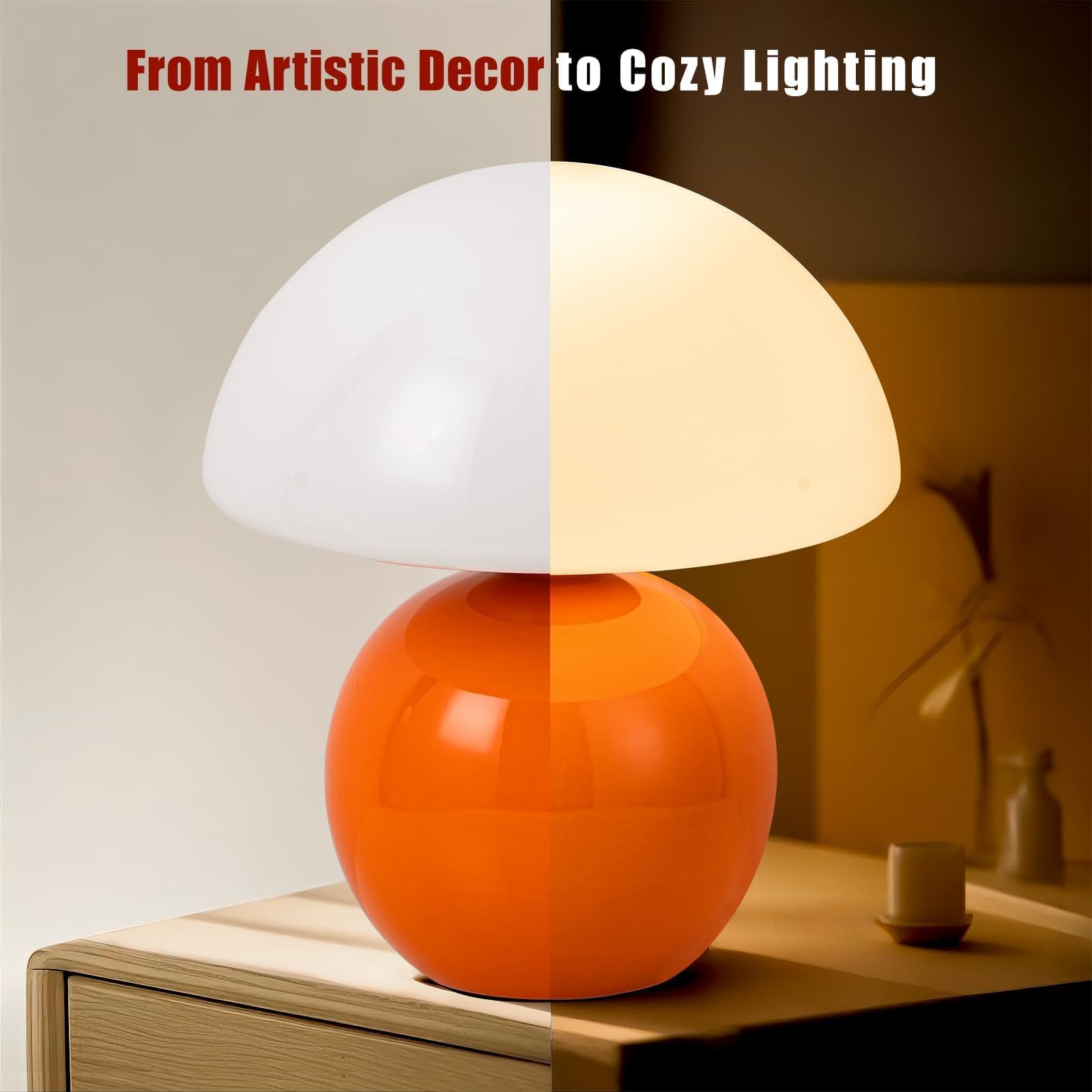 Adebime orange finish brightens neutral rooms with cheerful decor