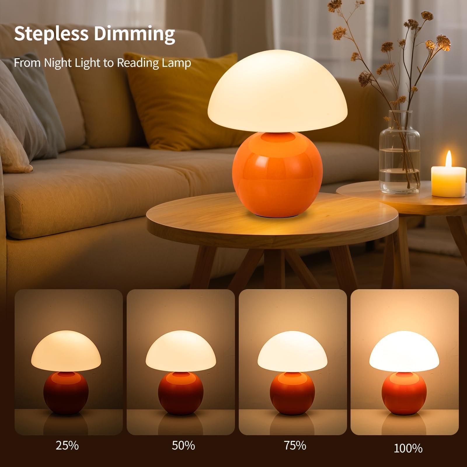 Adebime lamp demonstrates stepless dimming for customizable ambience
