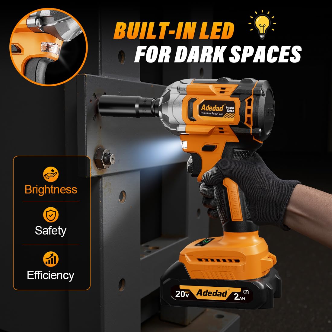 Adedad 2Ah battery provides reliable cordless power.