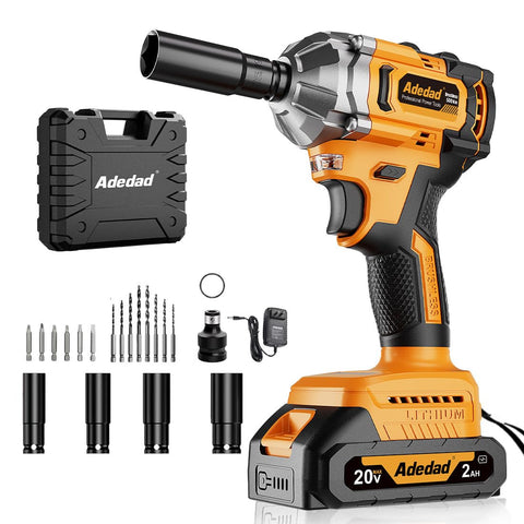 Adedad 3-in-1 cordless impact wrench with battery for auto maintenance.