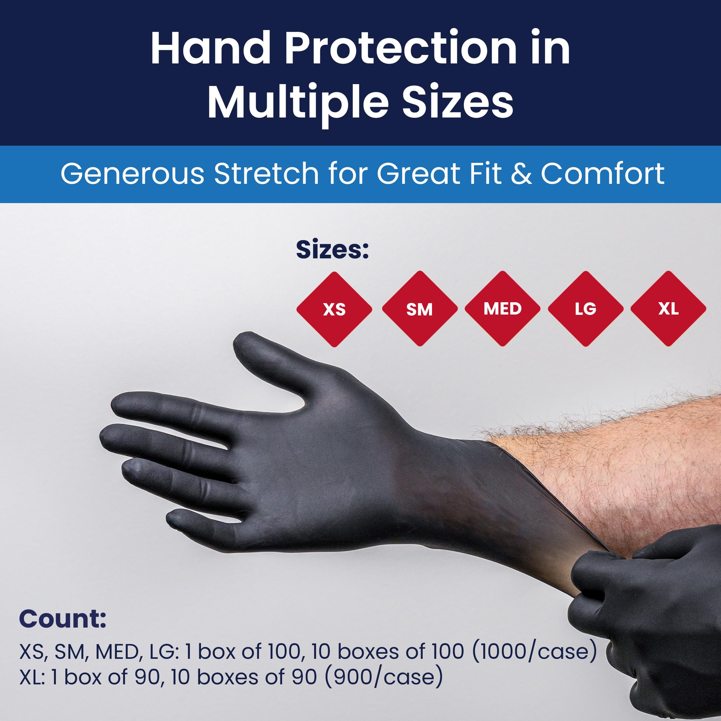 Adenna Night Angel gloves used by tattoo artists for detailed work.