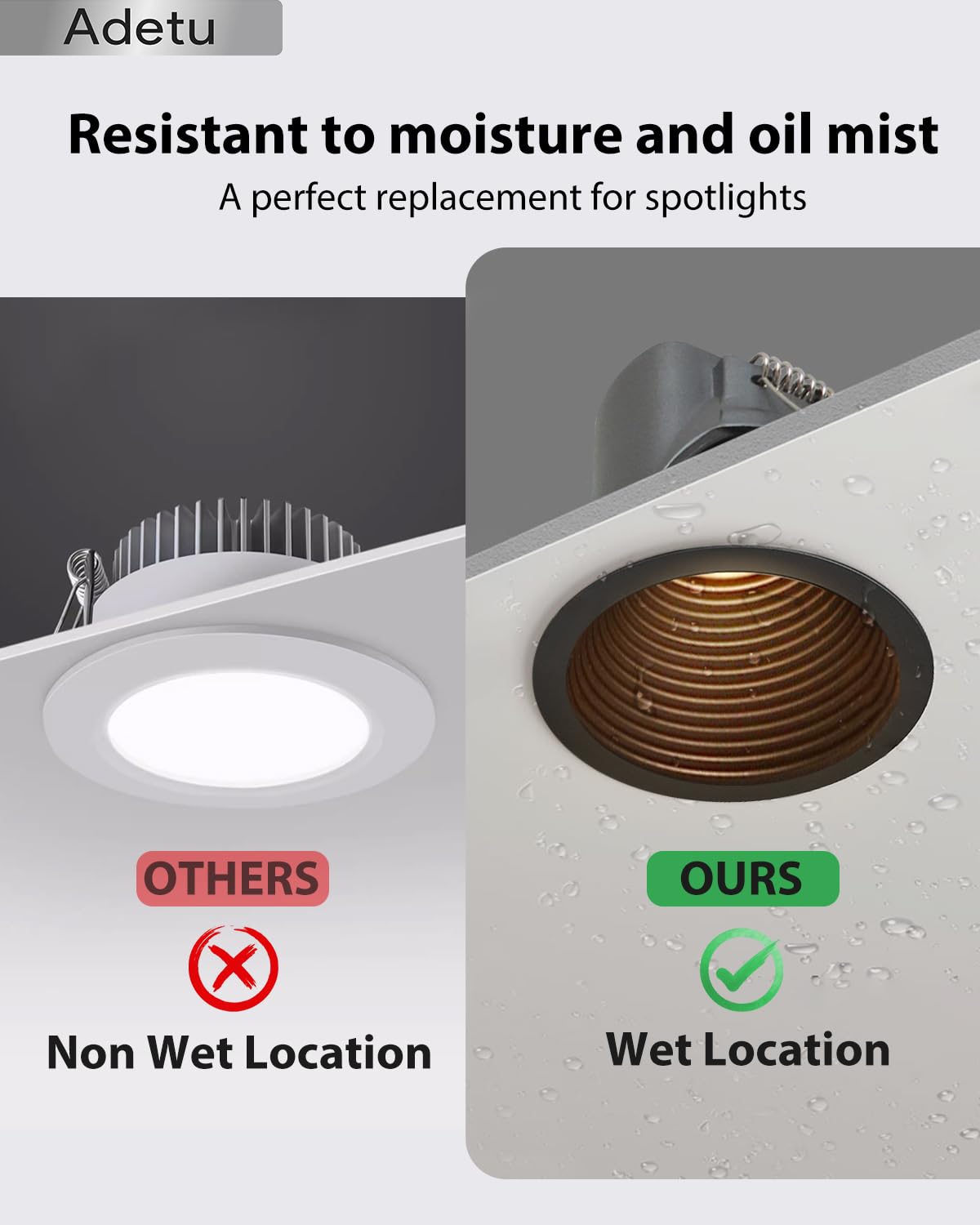 Adetu 5CCT downlight offers color temperature options for ambient room matching