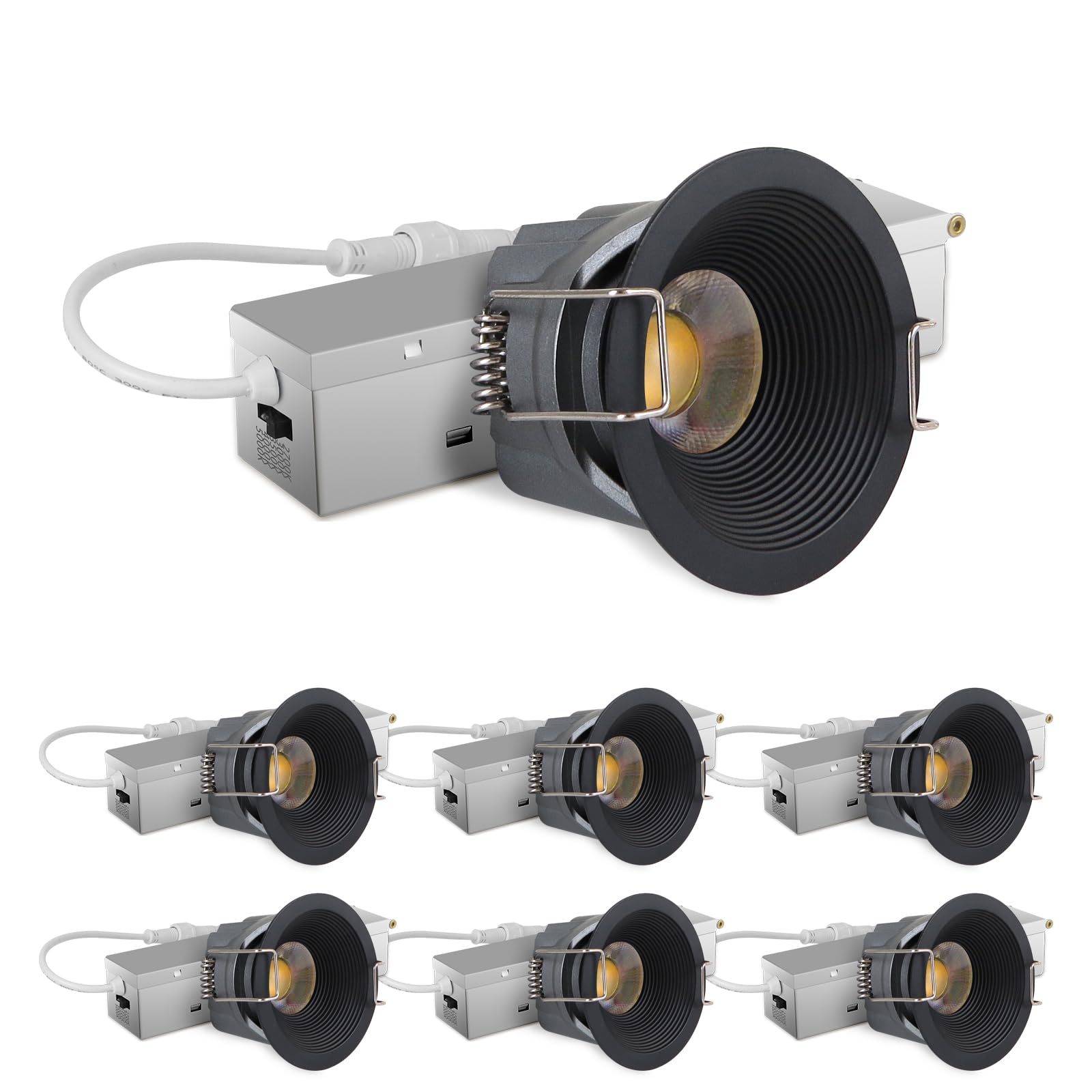 Adetu 2-inch 5CCT downlight front view shows adjustable color temperature for versatile lighting