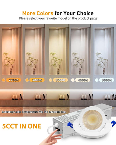 Adetu gimbal light side view shows up-down tilt for precise ceiling lighting
