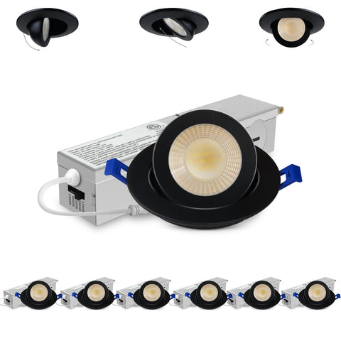 Adetu 2 inch gimbal recessed light installed in ceiling for even illumination