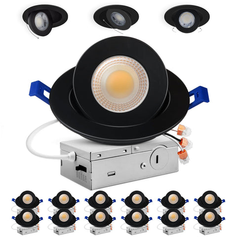 Adetu 4 inch gimbal light front view for ambient control and flexibility.