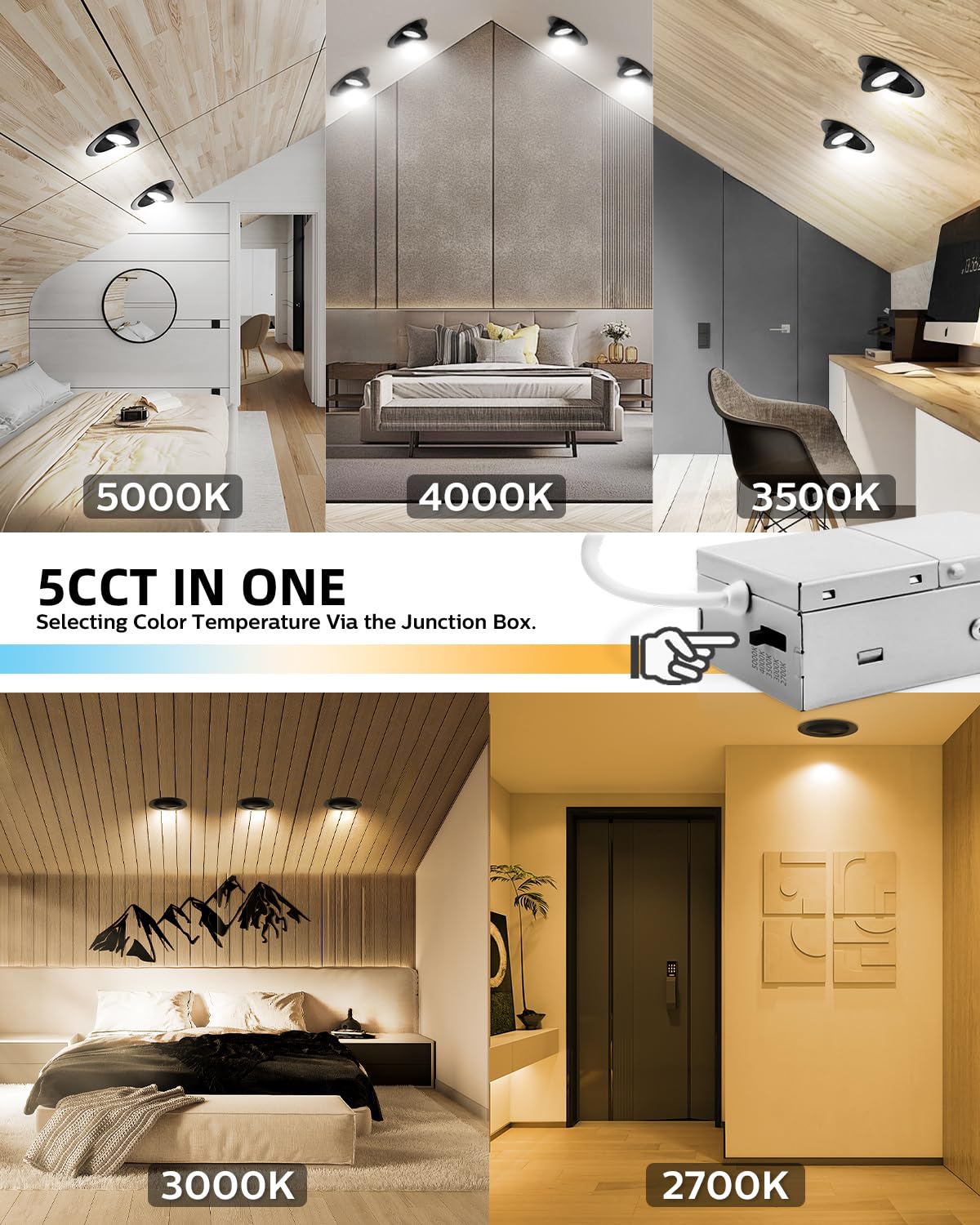 Adetu kitchen area lighting demonstrates dimmable efficiency.