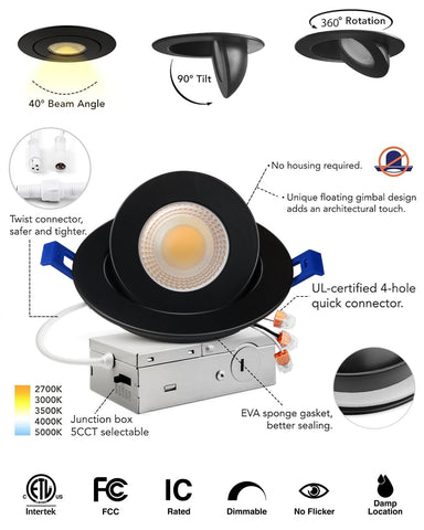 Adetu easy-install 4-inch canless recessed light for quick retrofit.