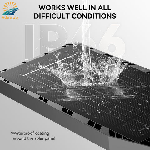 Adewalk high-efficiency monocrystalline panel for fast solar charging.