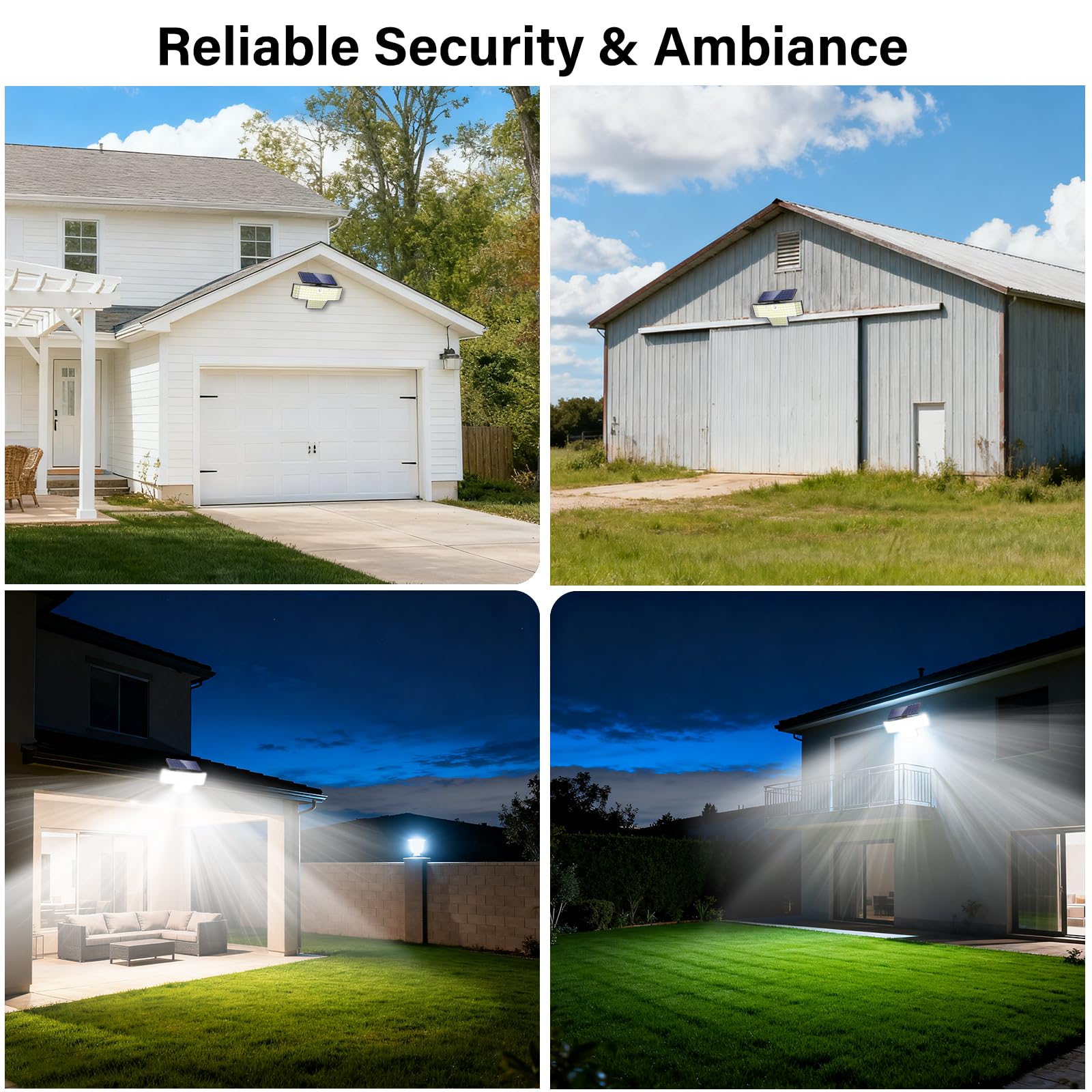 Easy installation with included mounting hardware on walls, fences, or trees.