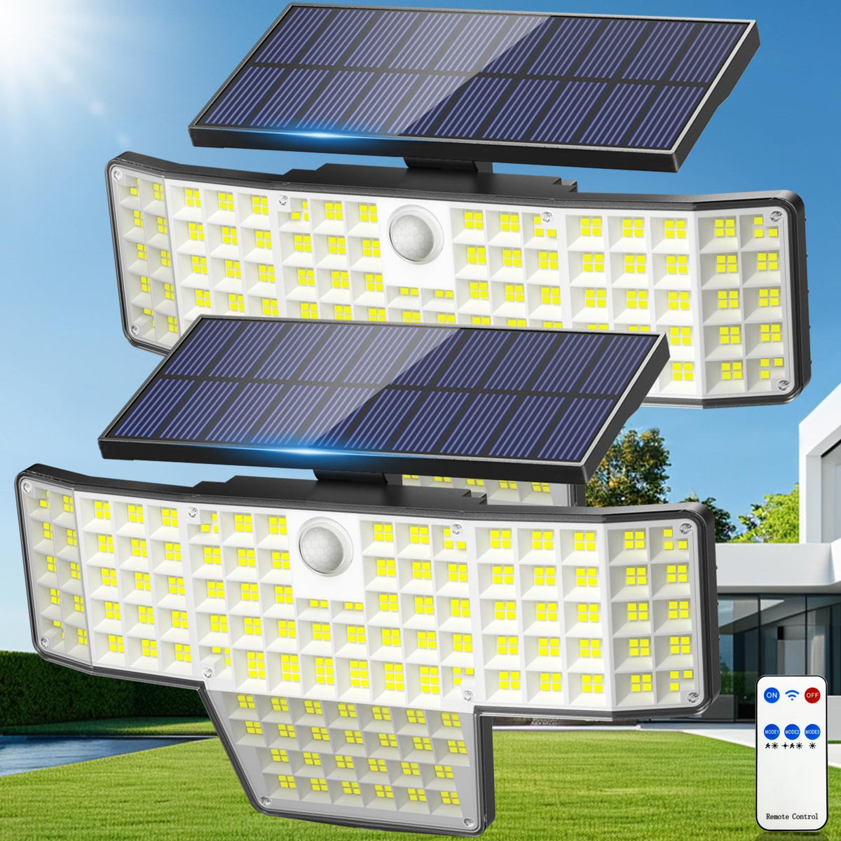 Adewalk solar lights outdoor 2-pack wall-mount illuminate your facade with bright, even coverage.