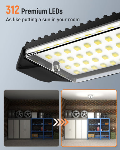 Adiding LED garage light installed via E26 socket for quick replacement