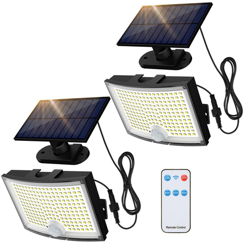 Adiding solar flood light close-up shows LED beads and bright true-color lighting.