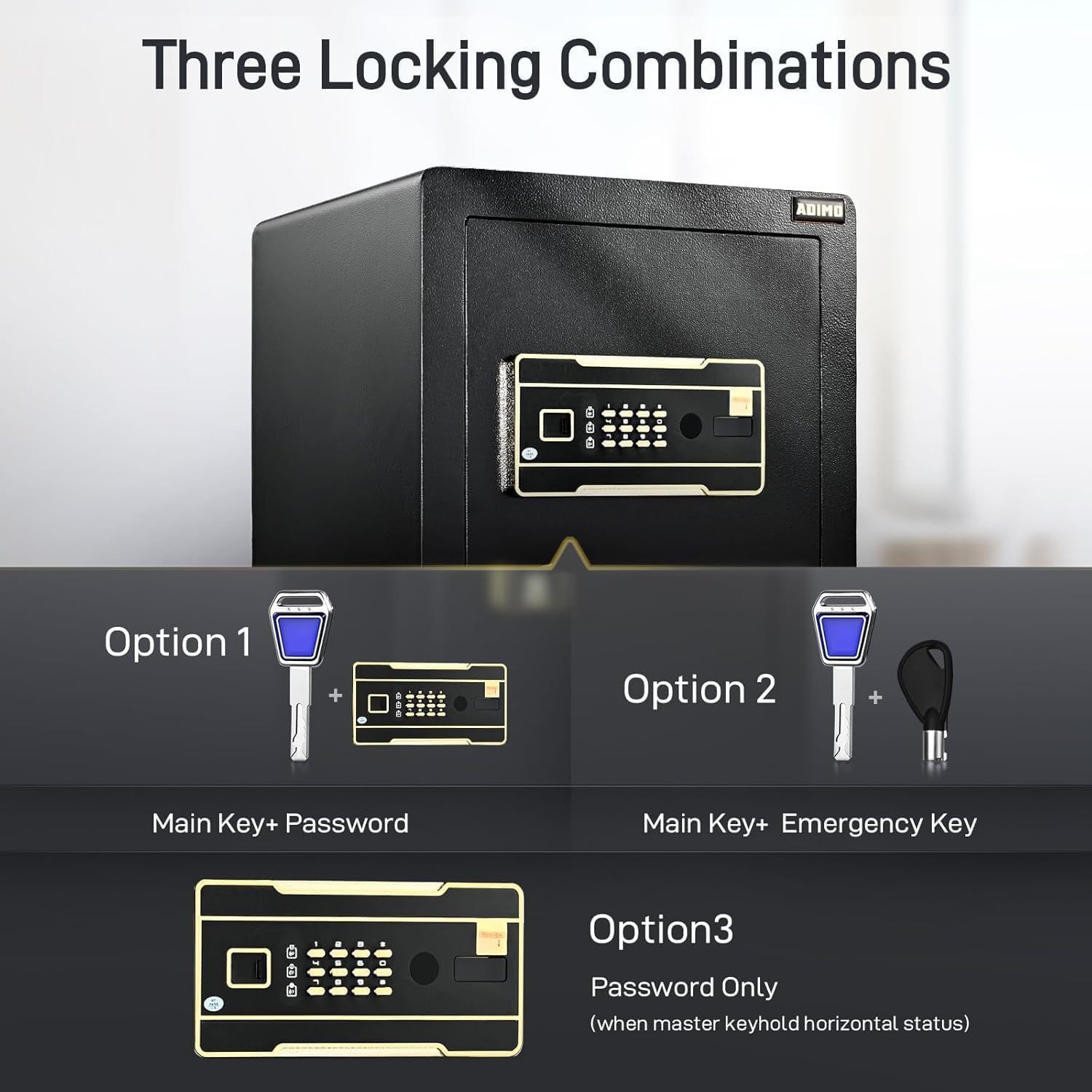 ADIMO fireproof money bag inside the safe protects valuables from moisture