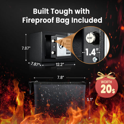 ADIMO waterproof fireproof bag close-up protecting cash and documents