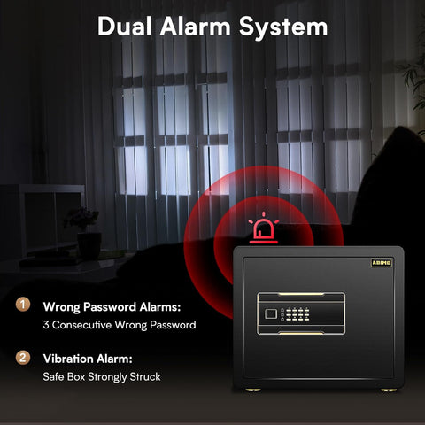 ADIMO Safe Box smart alarm indicator deters tampering.