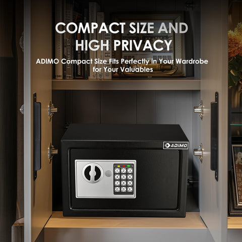 Two opening methods: passcode plus turning knob for quick access.