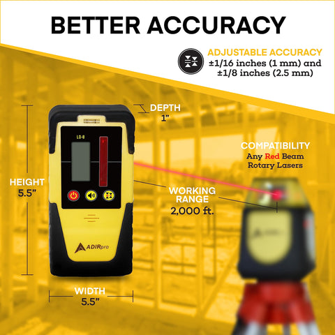 AdirPro LD-8 bubble level aiding precise alignment