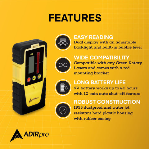 AdirPro LD-8 rod clamp securing a steady setup on grade rod