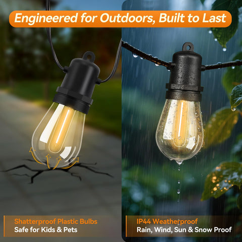 Adirxon IP44 weatherproof connections keep lighting reliable in any weather.