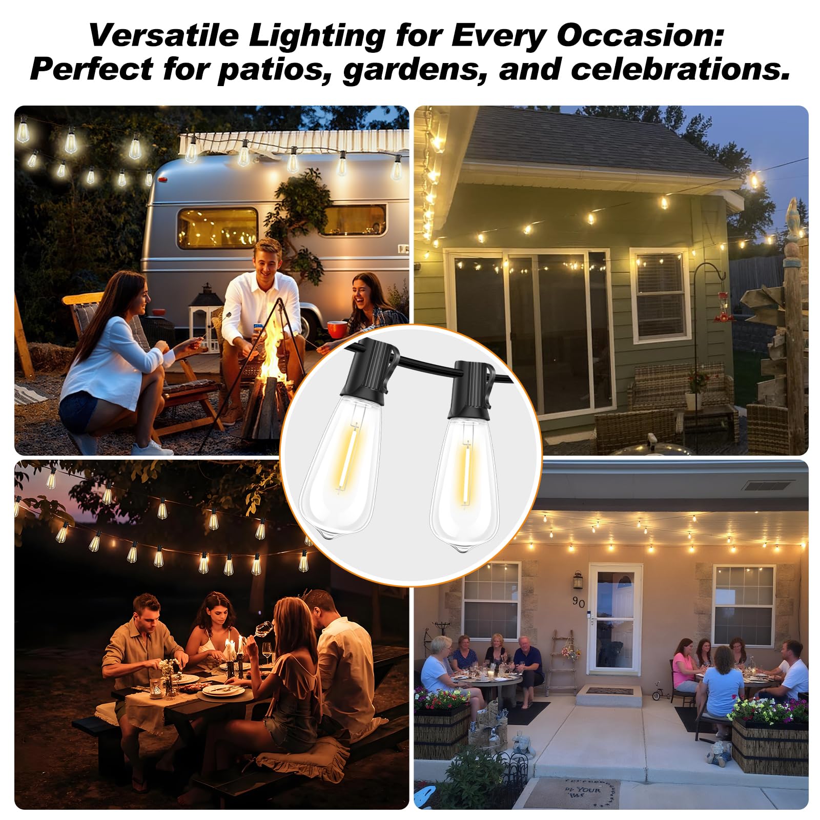 Adirxon 25-pack lights enable cozy garden dinners and festive gatherings.