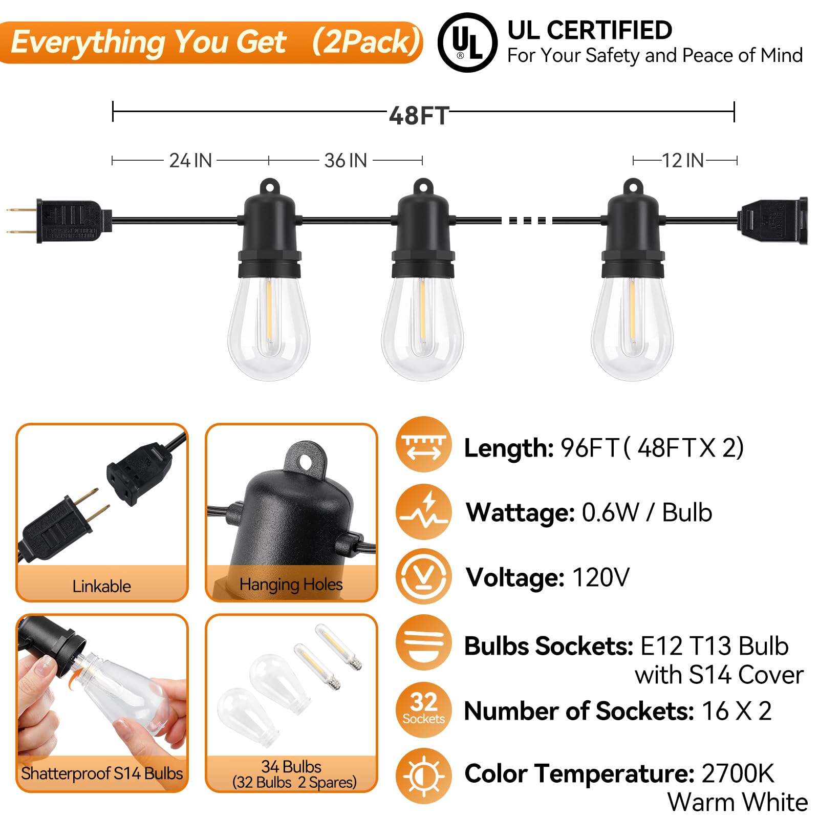 Adirxon 18AWG cord ensures easy, professional-grade installations.