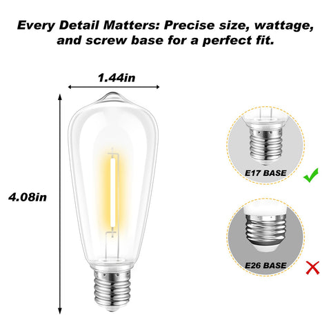 Adirxon ST40 dimmable LEDs provide uniform warm light for any setting.